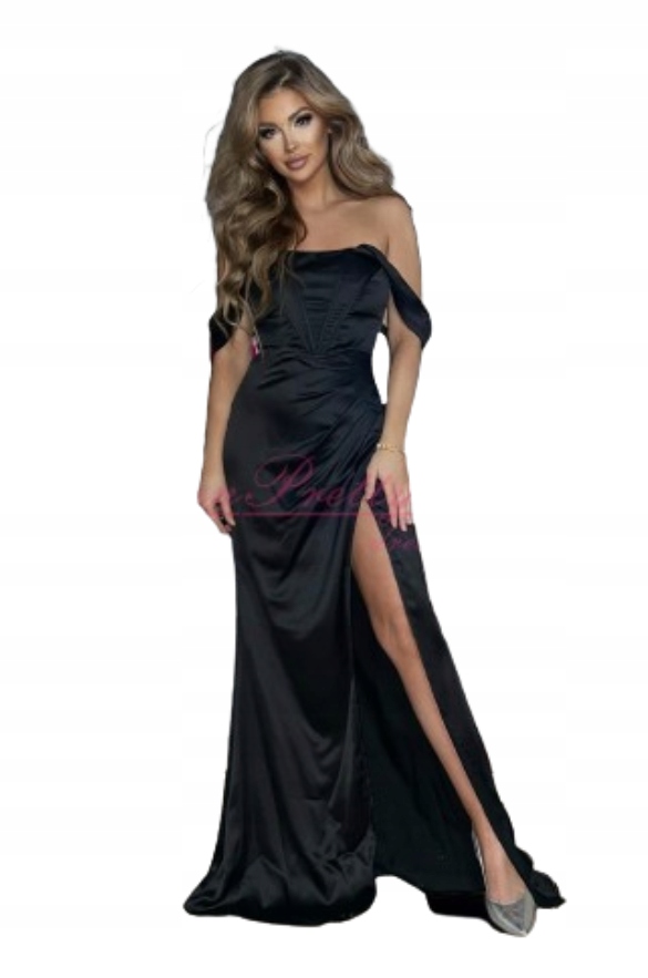 Jola dlouhá Černá šaty na svatební hostinu na ples S