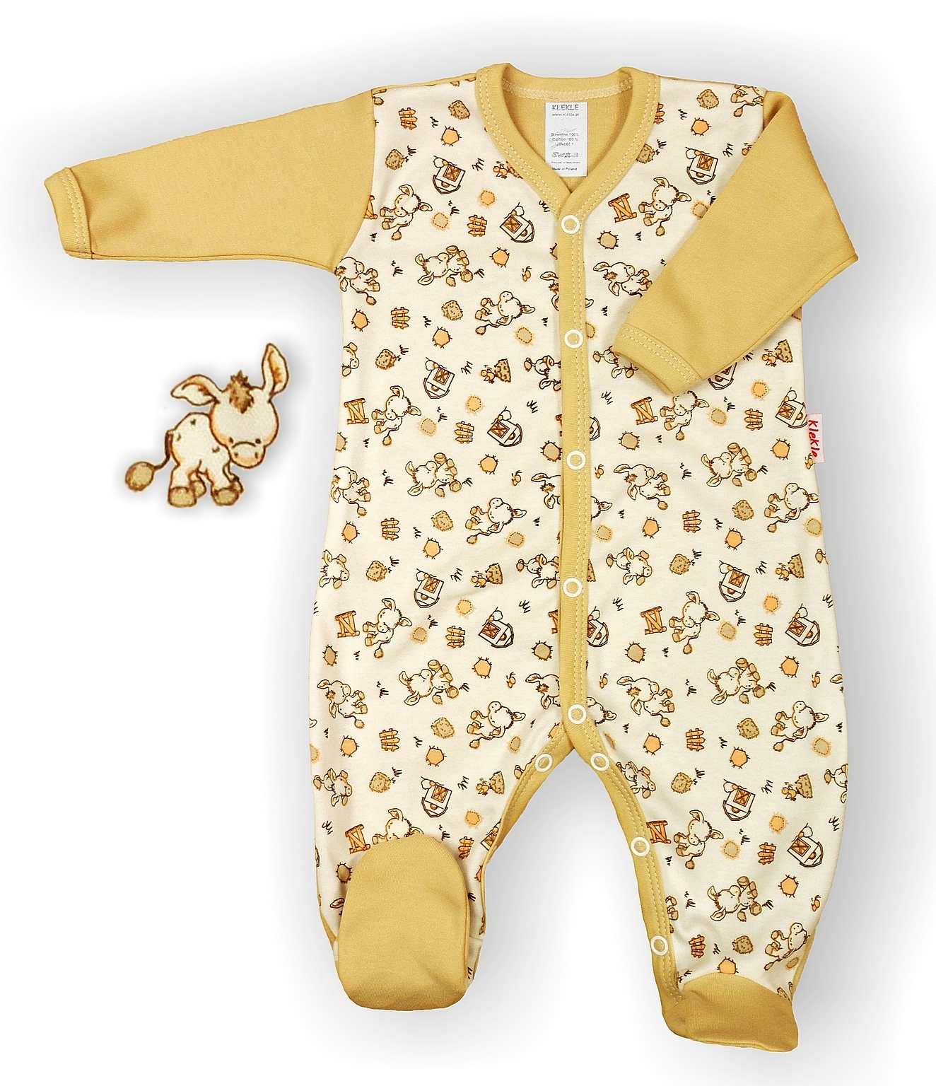 Pajac 3-pak Miś niebieski/Jeż/Osiołek r 104 KLEKLE Liczba sztuk w ofercie 3 szt.