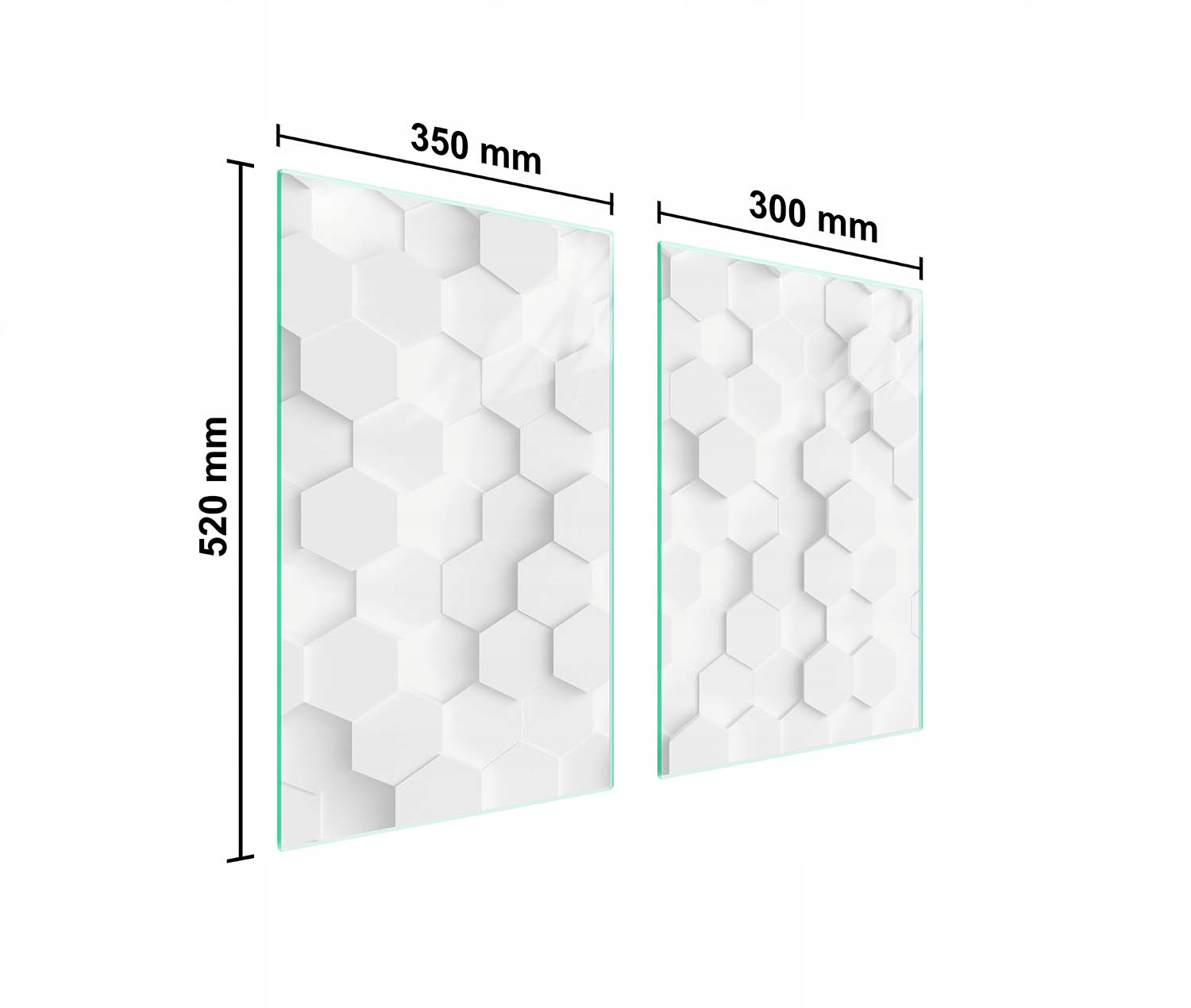 Skleněná Ochranná Deska Do Kuchyně 65x52 Bílá