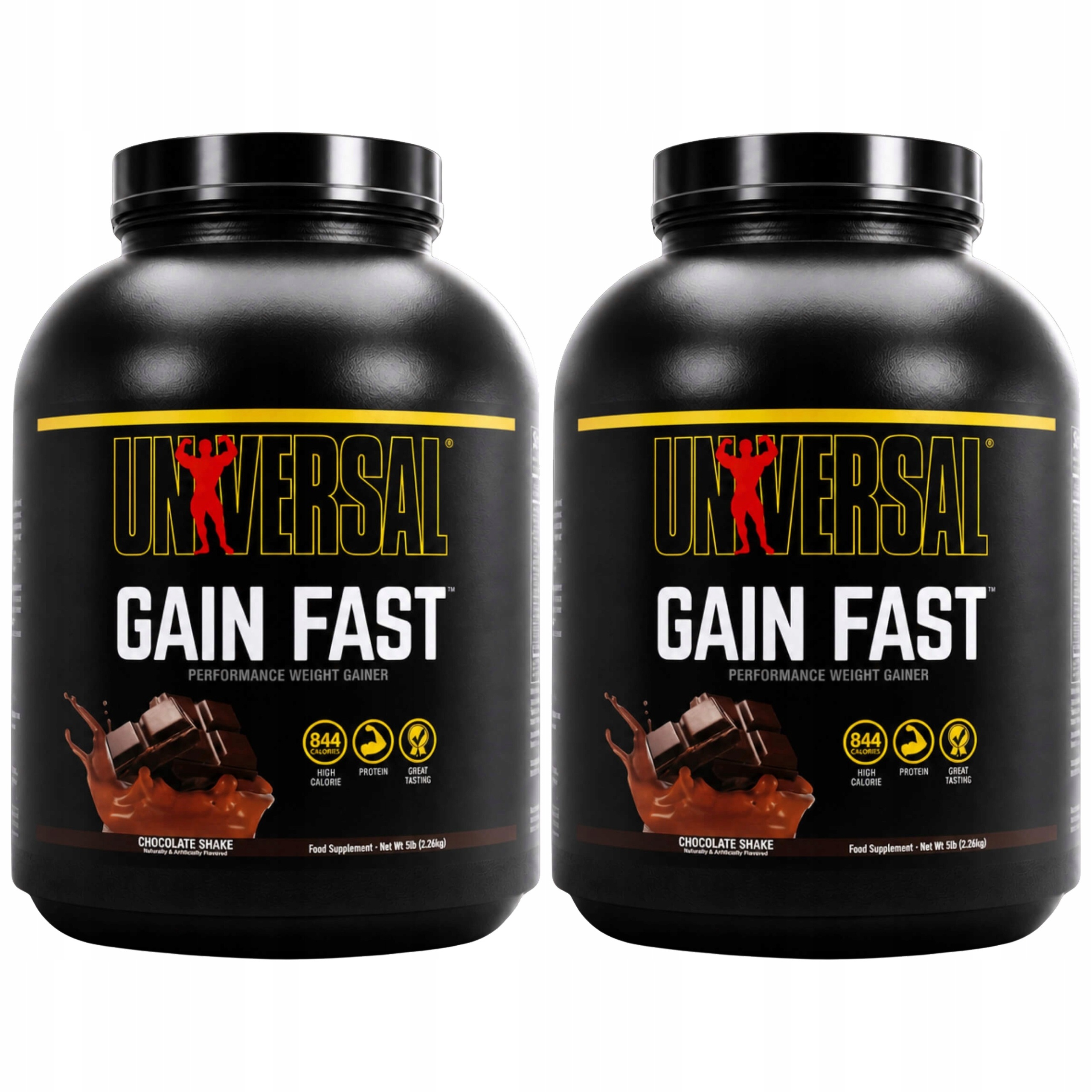 2x Gainer Protein Gain Fast 2260g Svalová hmota Čokoláda Univers