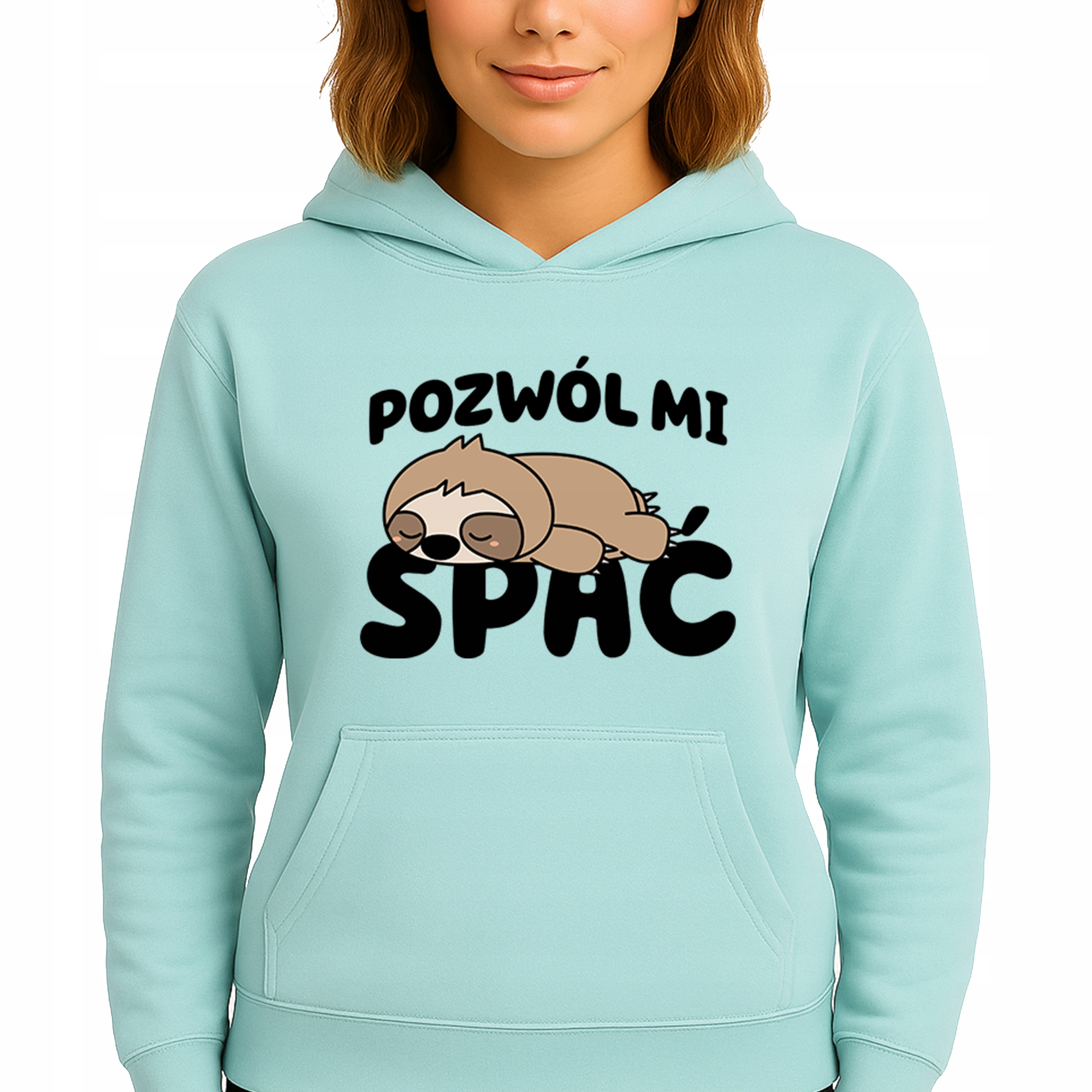 Mikina Mátová Hoodie S Kapucí Bavlněná Módní Nech mě spát S