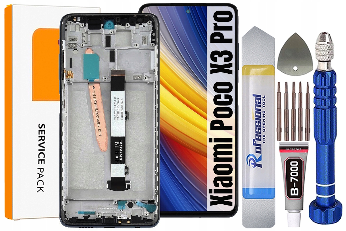 Displej Pro Xiaomi Poco X3 Pro Originální LCD Displej Rámeček Černý