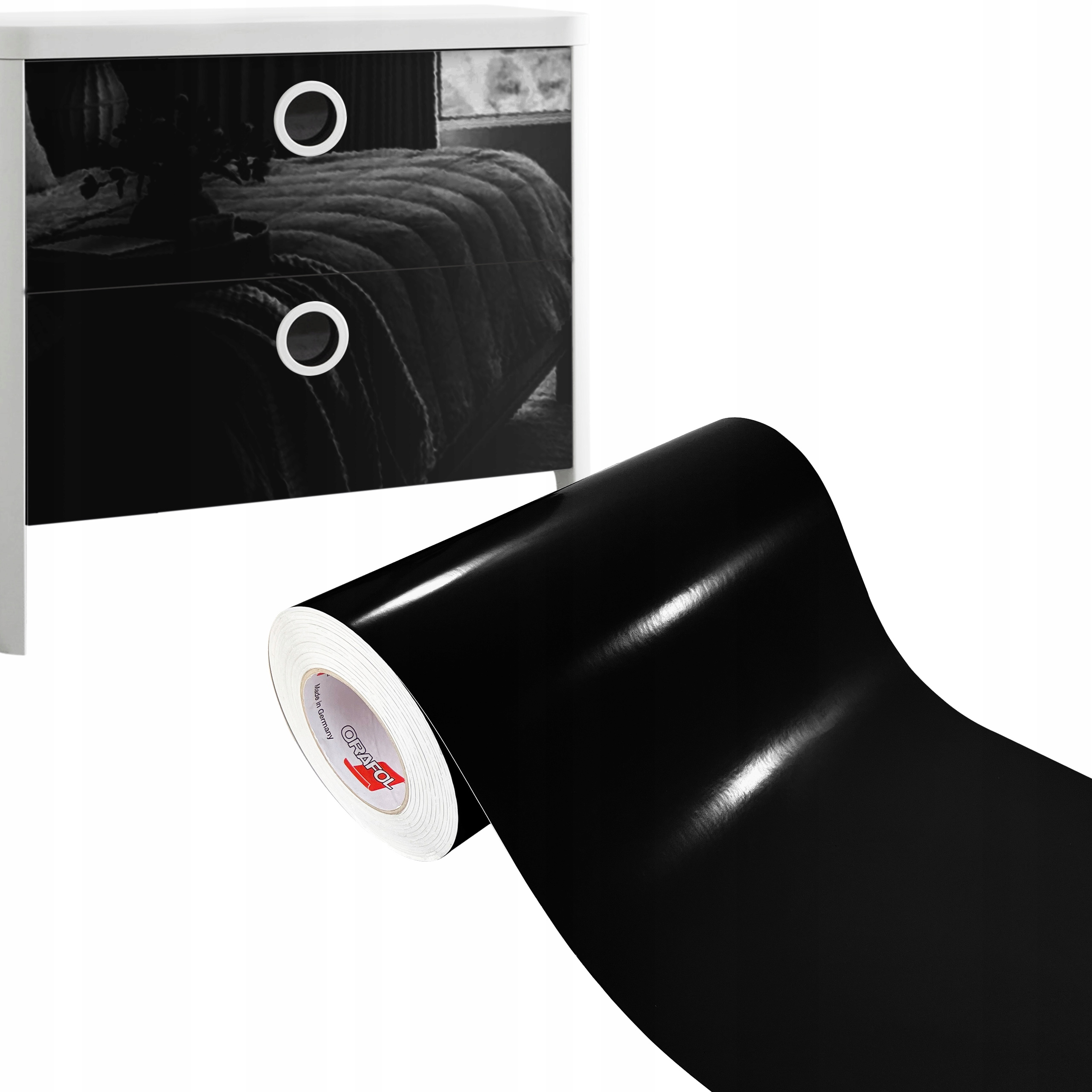 Oracal Fólie Nábytková Samolepicí Skříňka Černý Lesk 50x900 cm