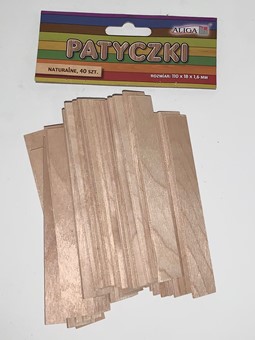 

Patyczki kw drewniane 110 x 18 x 1,6 mm - 40szt