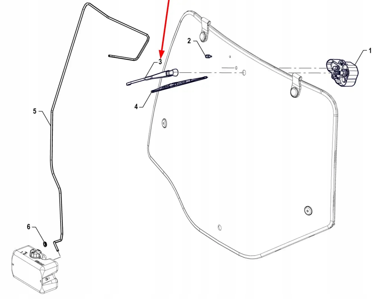 ASP5S52901102 - P5s52901102 Важіль заднього склоочисника