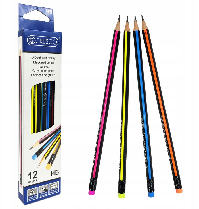 OŁÓWEK TECHNICZNY TRÓJKĄTNY HB CRESCO Twardość HB