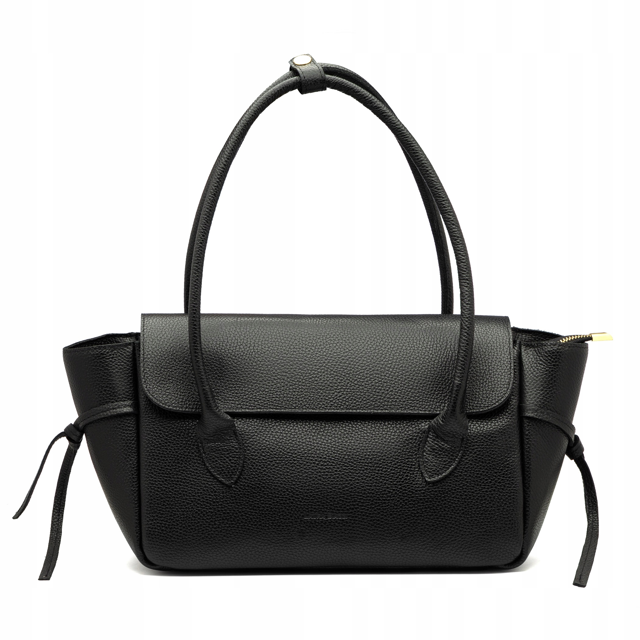 Dámská kožená kabelka Laura Biaggi černá shopper přes rameno elegantní