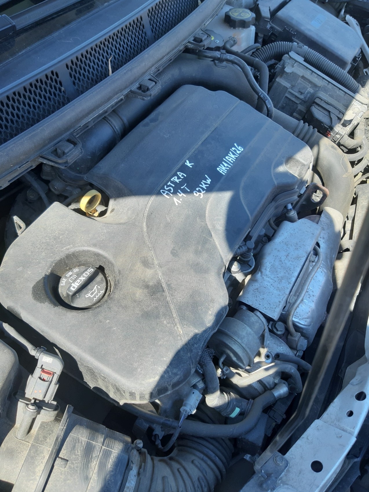 engine complete OPEL ASTRA K 1.4 TURBO D14XFL LE2 HA9 92KW