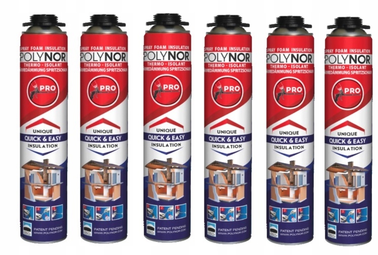 Polynor Pro izolační stříkací pěna pur Zateplení Podkroví Garáže