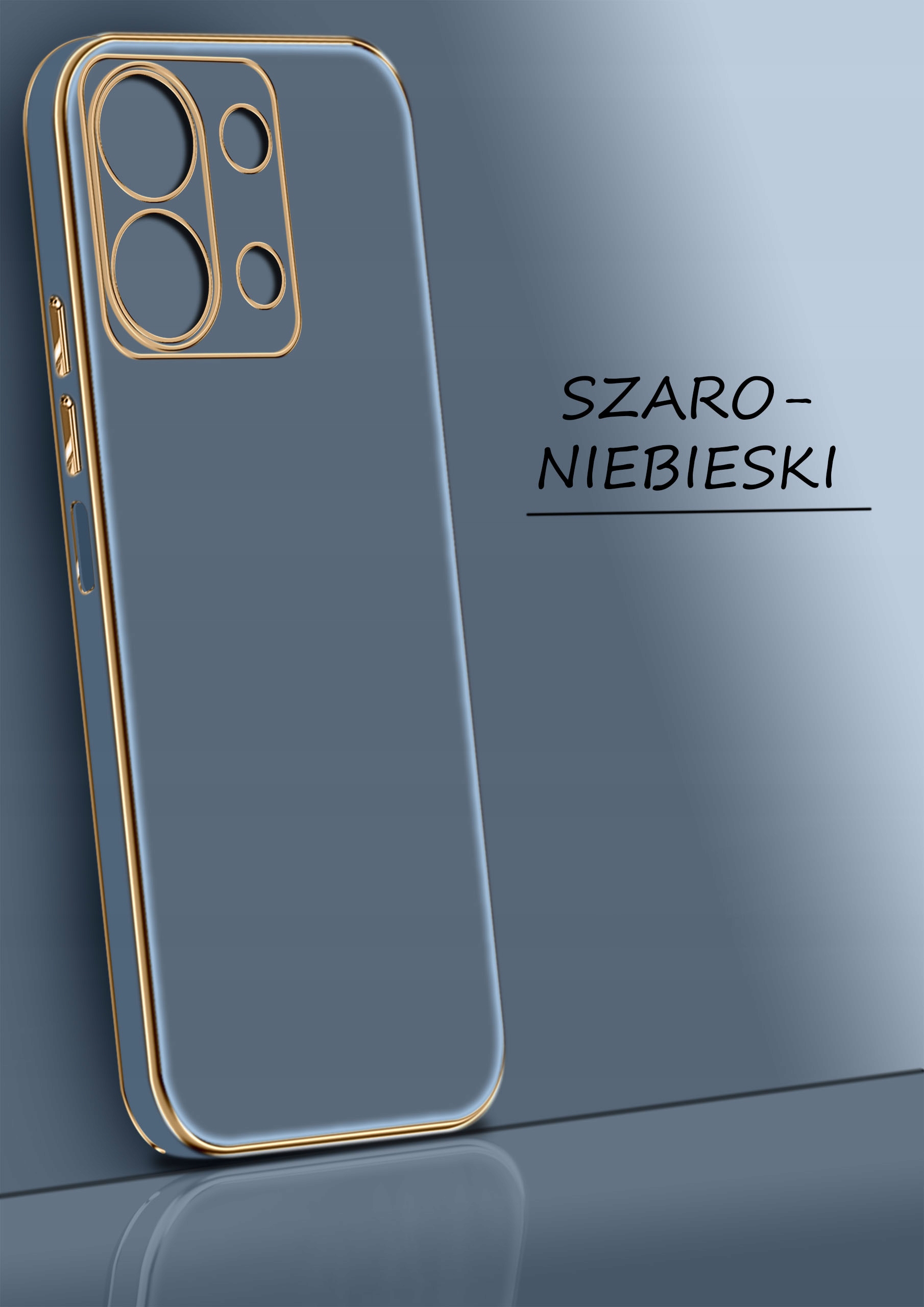 Etui do Xiaomi Redmi Note 13 Pro 5G GOLD GLAMOUR + Szkło OCHRONNE 9H Dedykowany model Redmi Note 13 Pro 5G