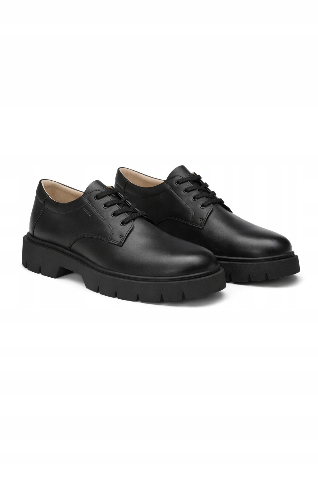 Hugo Pánské Polobotky Černé Kožené Šněrovací 43 I3B