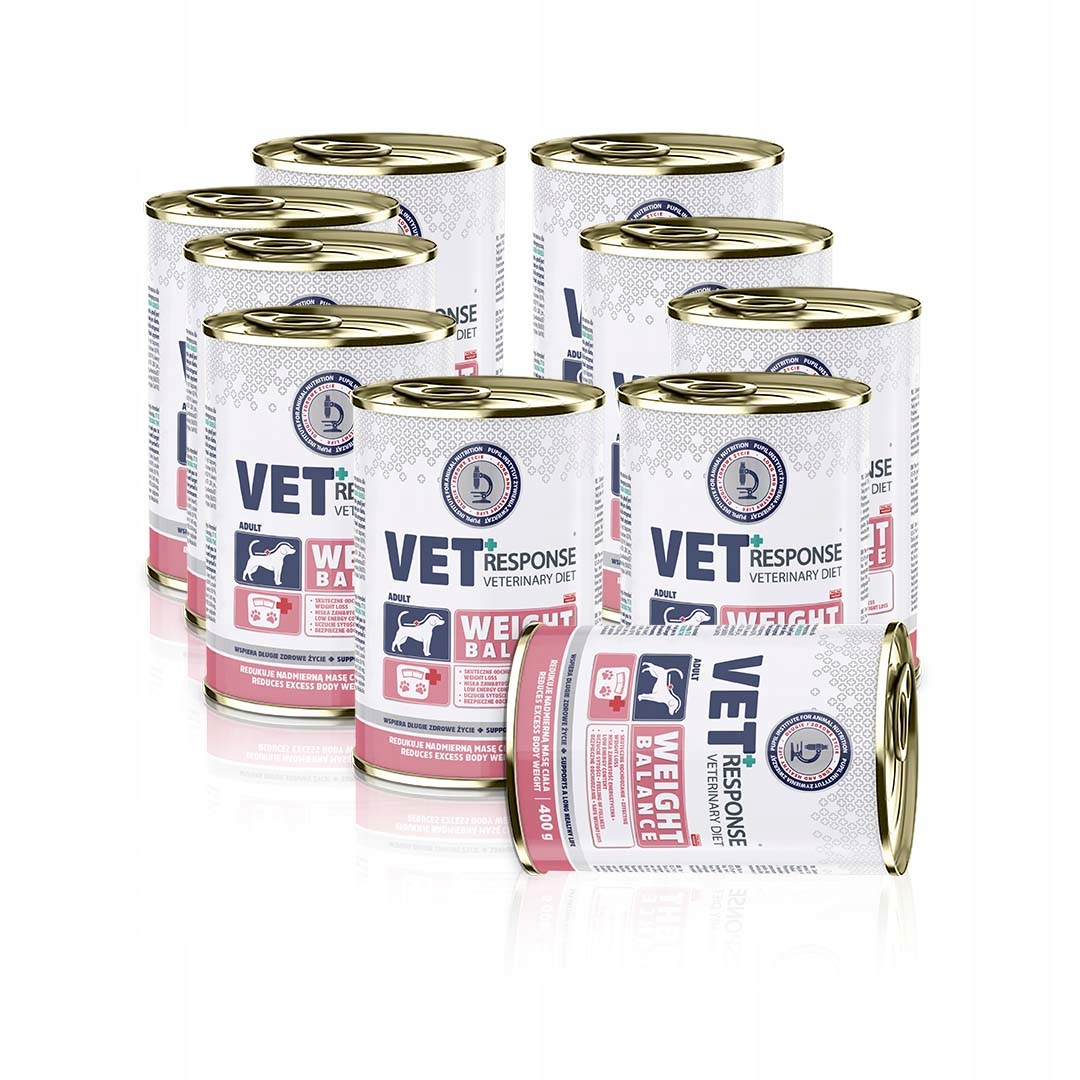 Karma weterynaryjna mokra dla psa Vet Response Weight-balance 10x400 g
