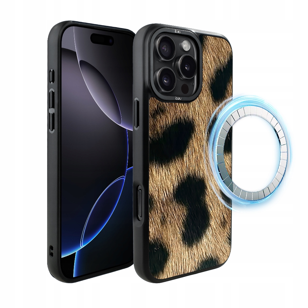 Pouzdro pro iPhone 16 Pro Max Ibizu DropGuard Matt s MagSafe, Leopard