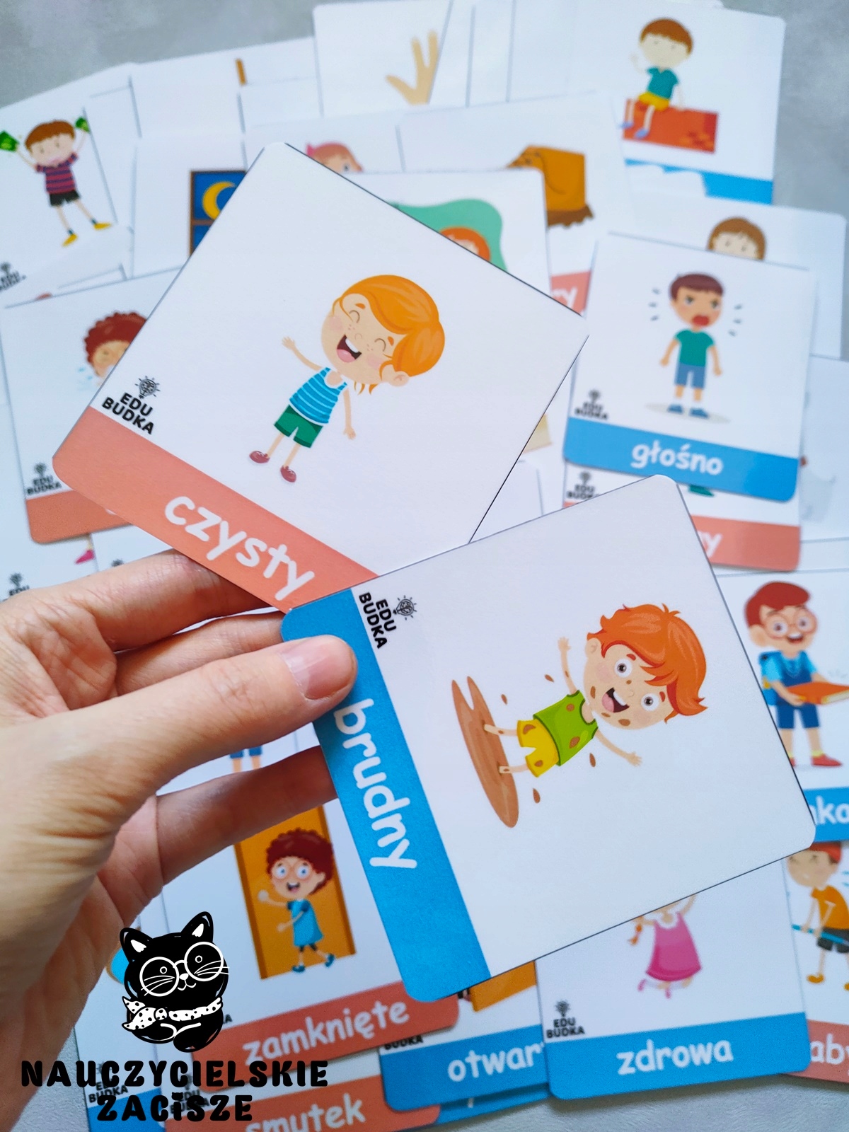 PRZECIWIEŃSTWA 78 kart obrazkowych dla dzieci Klasa 1 2 3