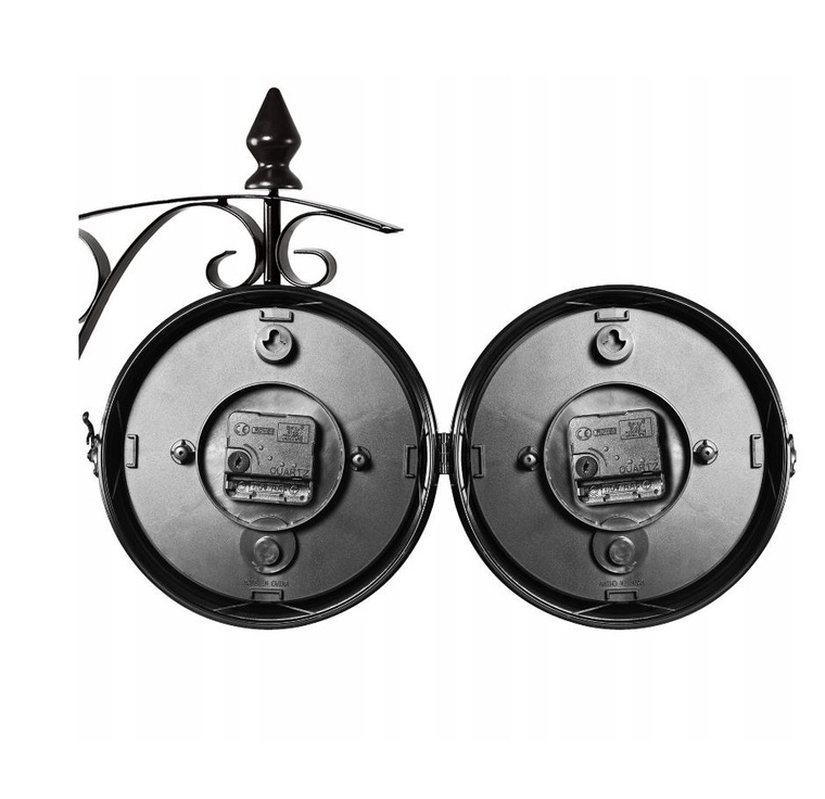 DWUSTRONNY ZEGAR ŚCIENNY DWORCOWY RETRO Marka bez marki