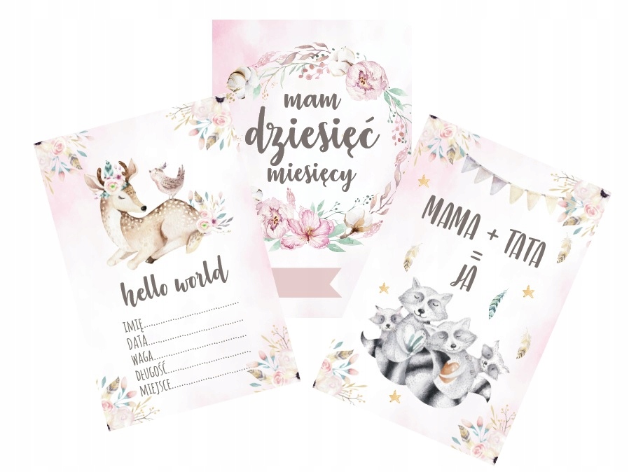 

Karty do zdjęć Pierwszy Rok Życia