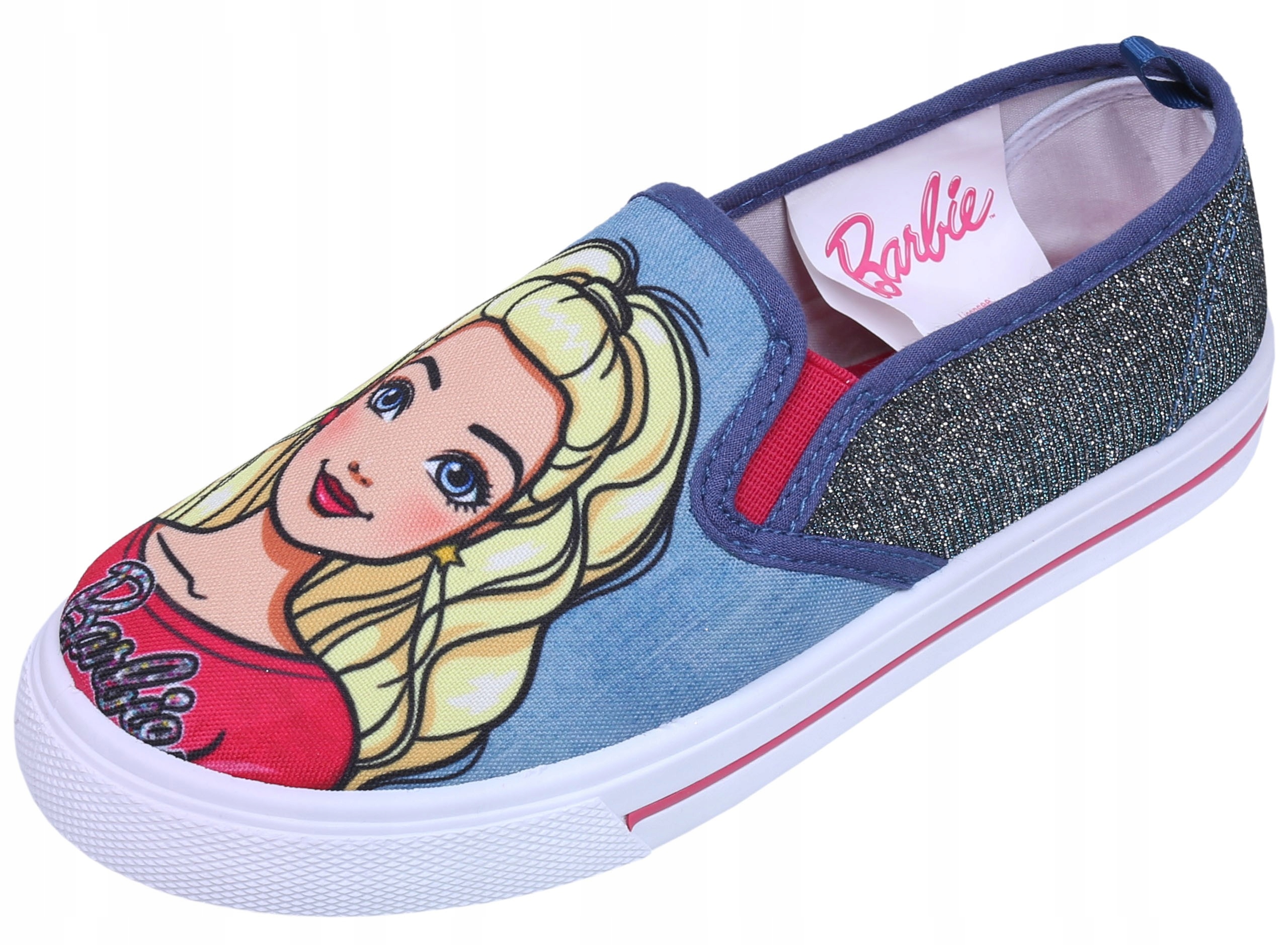 

Dżinsowe trampki z brokatowymi wstawkami Barbie