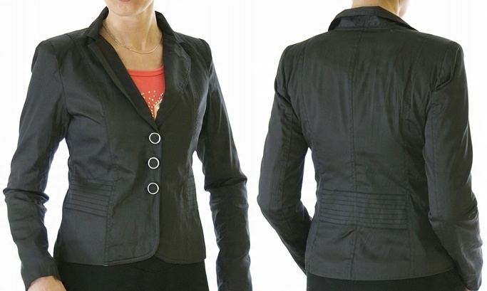 

Elegancki gładki Żakiet marynarka Blazer 854#