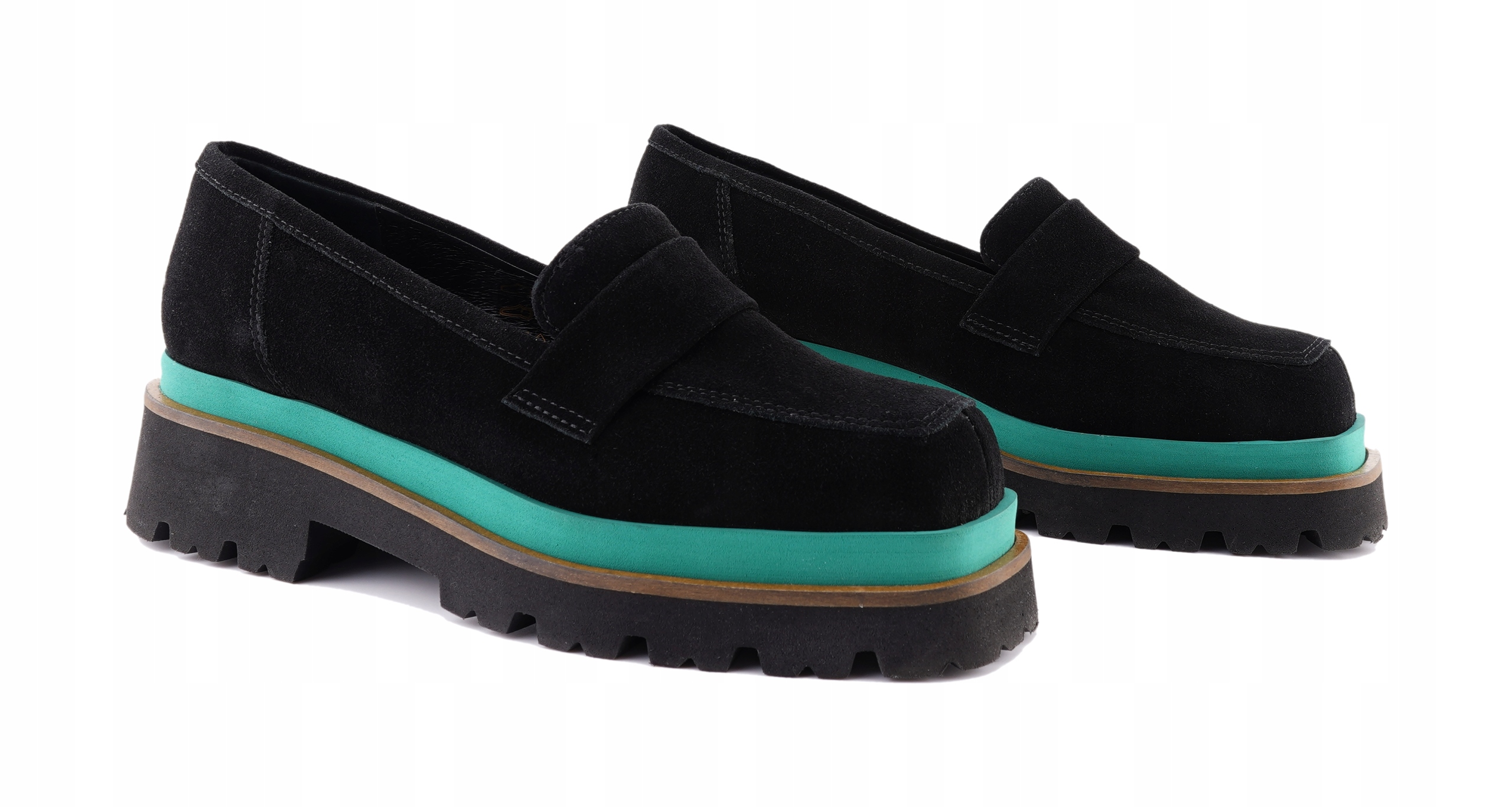 MOKASYNY 38 PLATFORMA SKÓRA NATURALNA 2797/2