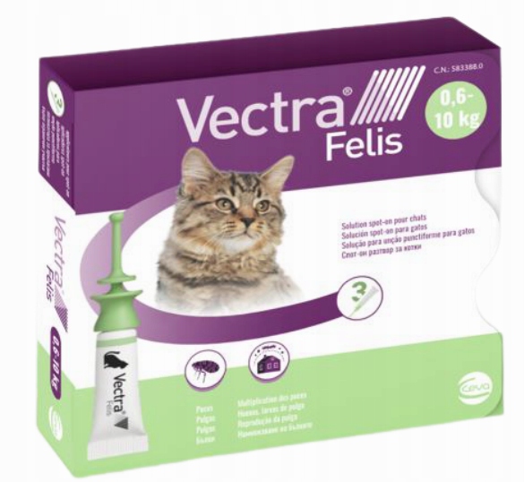 Vectra Felis 3 Pipety na pchły dla kota 0,6-10 Kg preparat na pasożyty