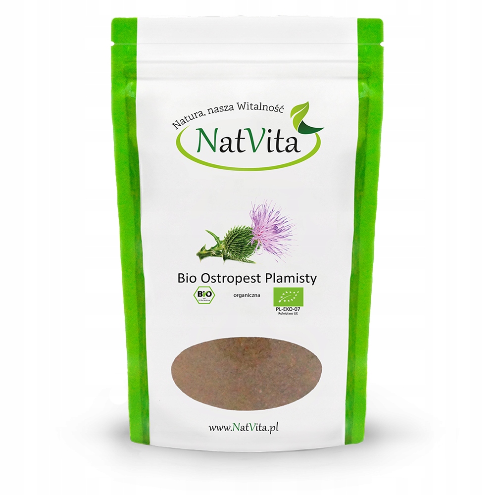 

Ostropest plamisty Bio ziarna mielone 350g NatVita