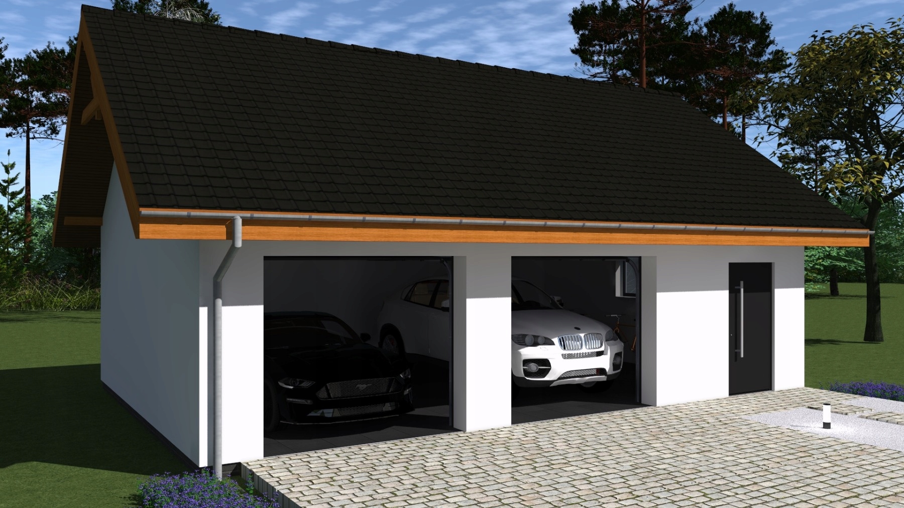 PROJEKT GARAŻU DWUSTANOWISKOWEGO G2161