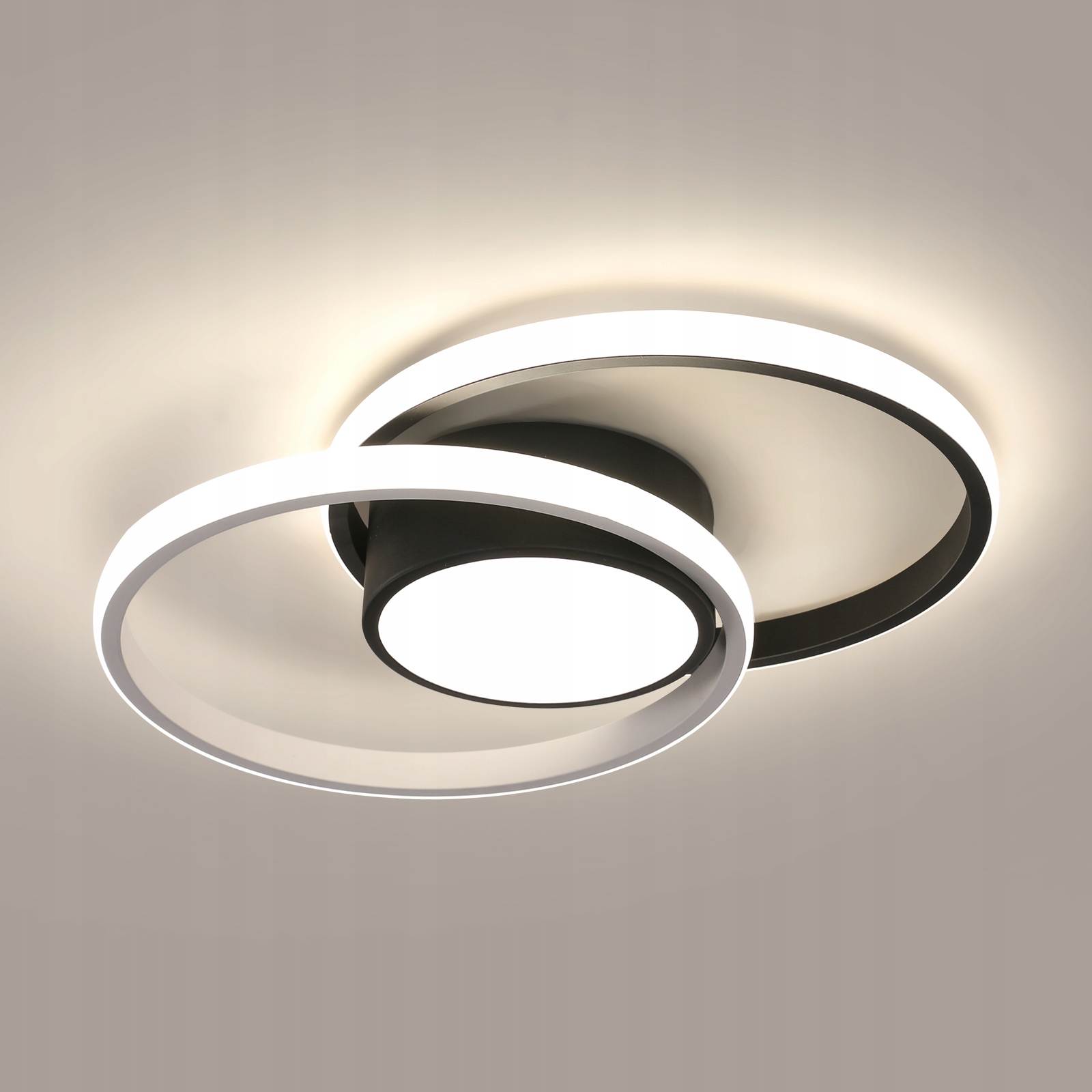 Stropní Led svítidlo Plafond Ring Černé 4500K Moderní Do Obývacího Pokoje 42W