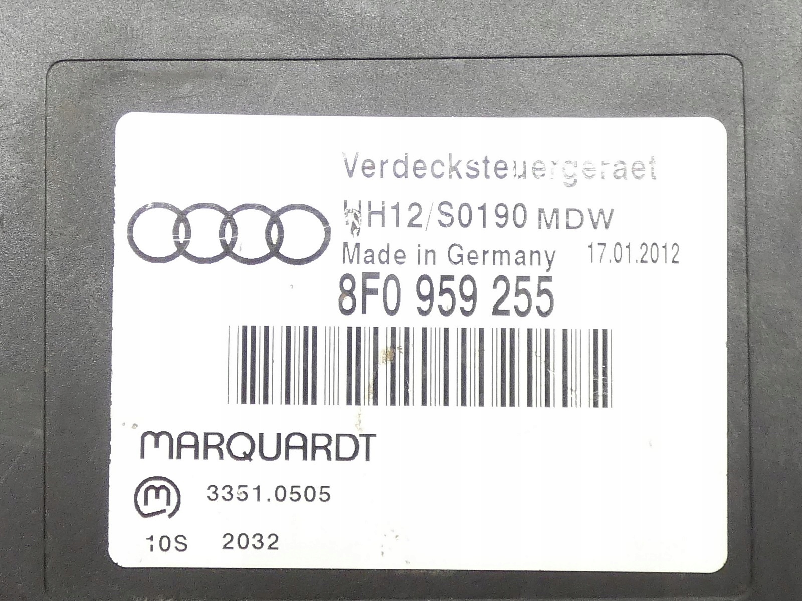 module computer control unit roofs AUDI A5 8T 8F CABRIO 8F0959255
