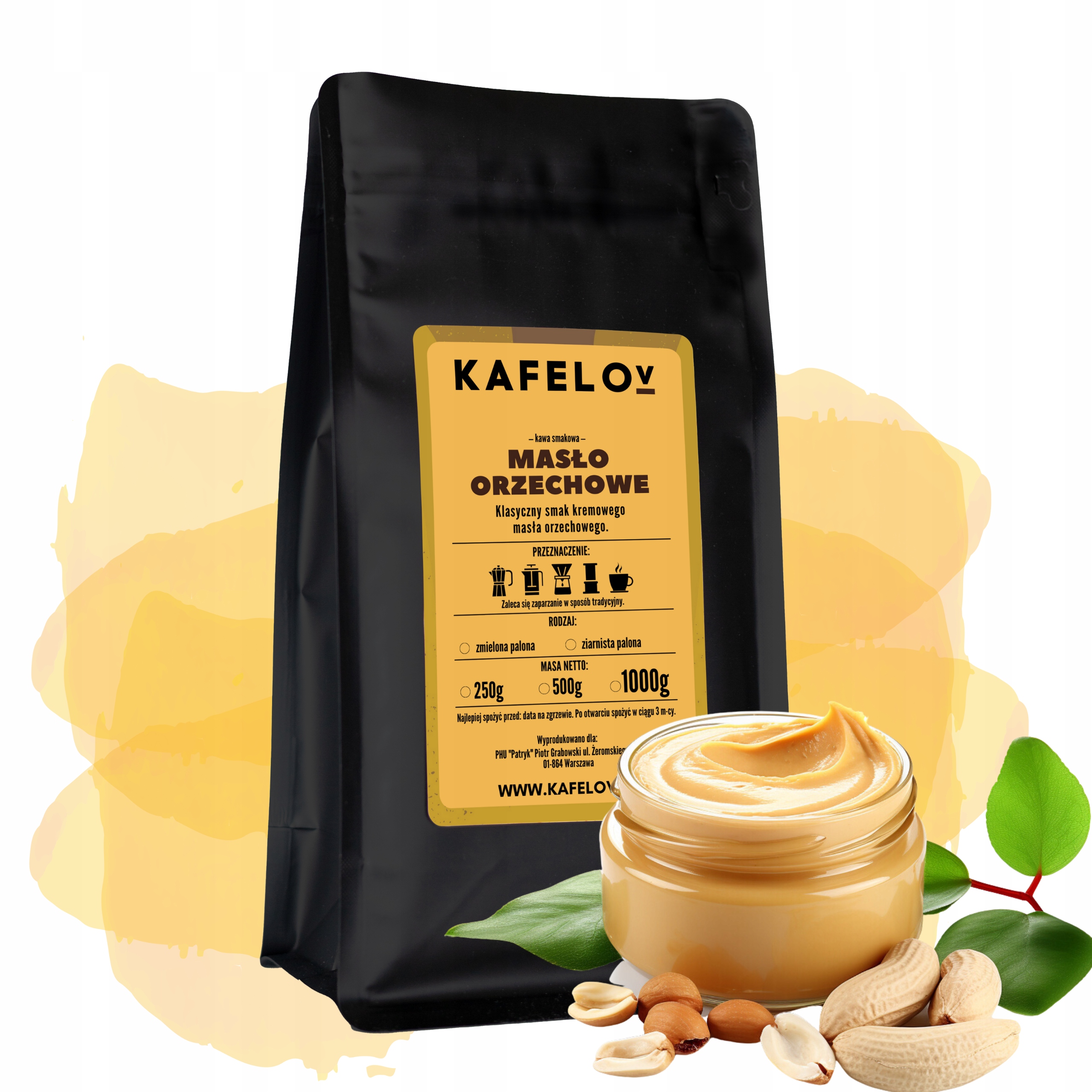 Levně Káva ochucená káva Arašídový Krém Arabika čerstvě pražená 1 kg