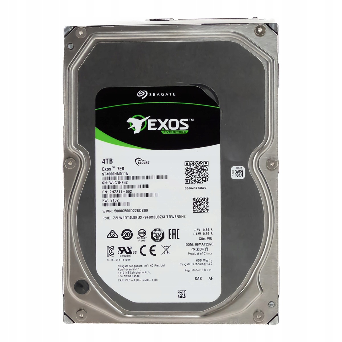 Seagate Exos 7E8 4TB 7.2K 256MB SAS-3 3.5'' ST4000NM011A