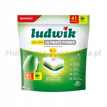 Ludwik Tablety do myčky nádobí All in 1 Ultimate Power 41 ks lemon