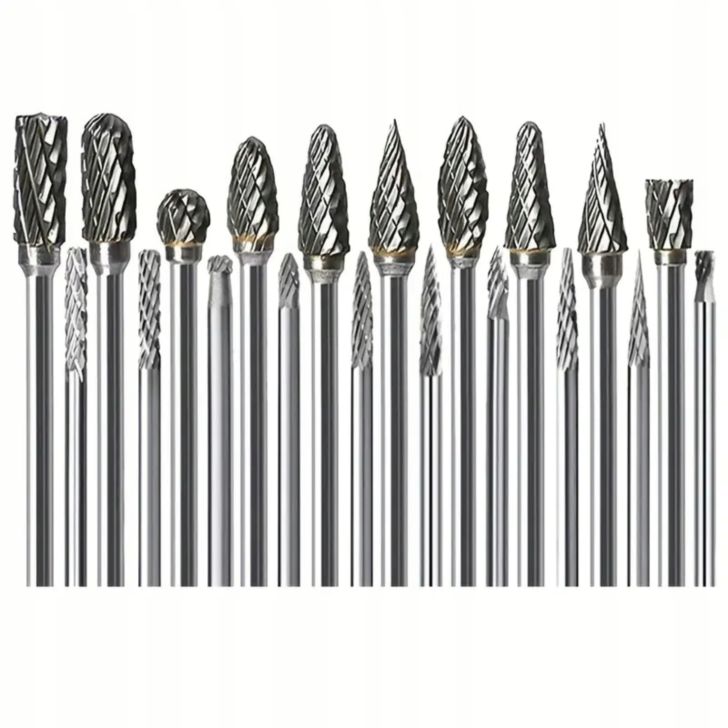 Zestaw Frezów Trzpieniowych do Metalu Węglik Stal 20 sztuk 3mm