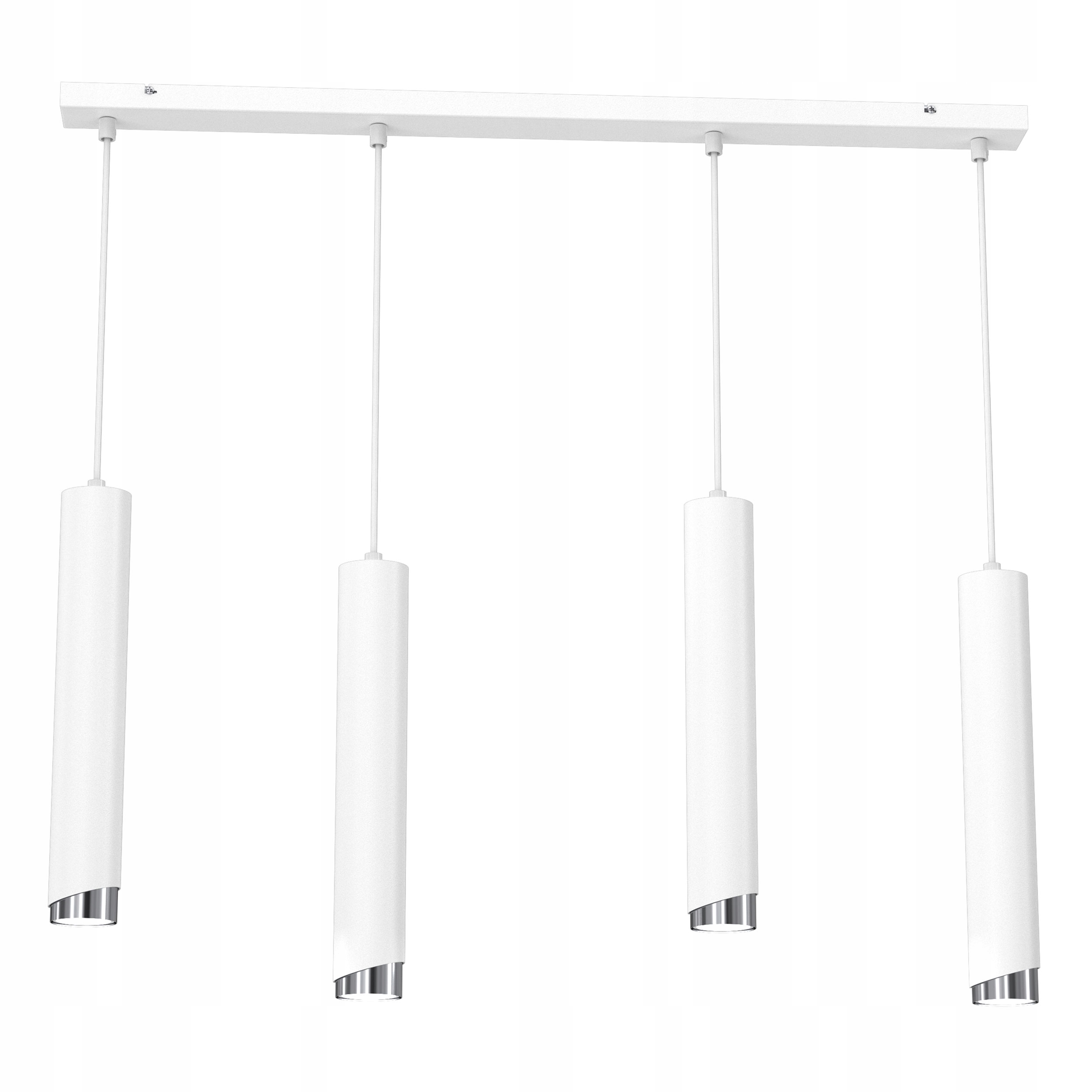 Závesná Stropná Lampa Tuby Metal GU10 Loft Spot Biela Sopel Veľká Lampa