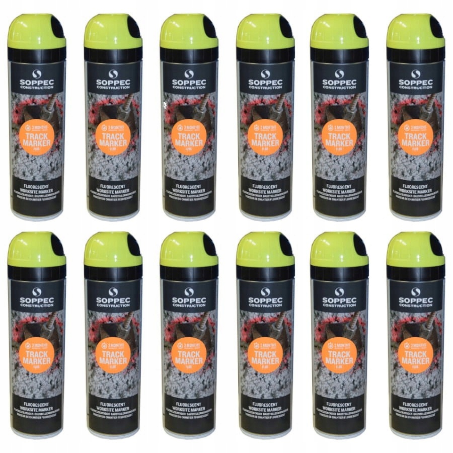 SOPPEC FARBA DROGOWA DO ZNAKOWANIA ŻÓŁTA 12szt