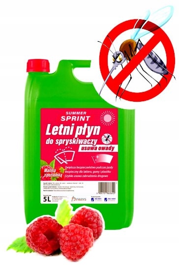 LETNI PŁYN DO SPRYSKIWACZY Summer Sprint Malina Poziomka 5L