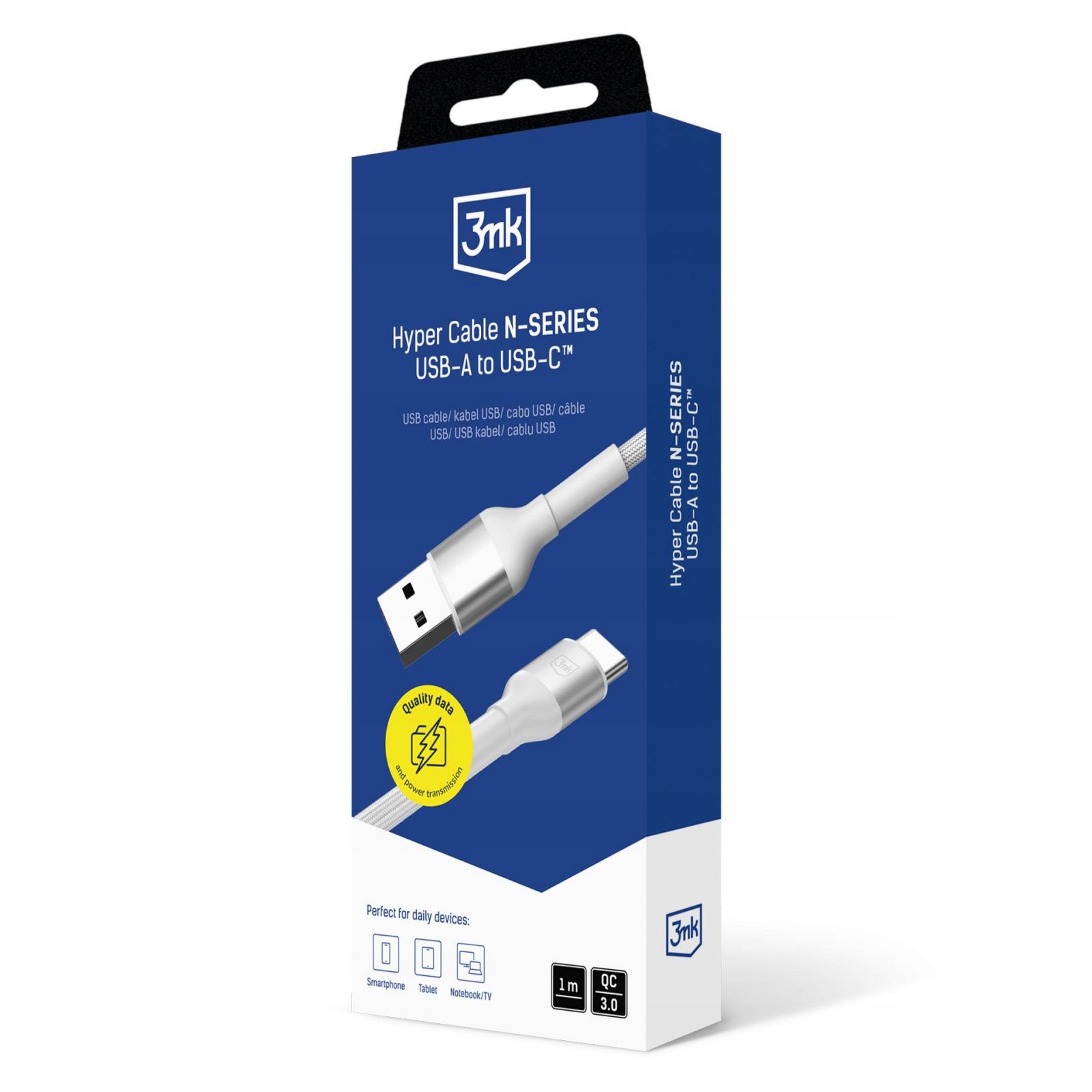 3MK Hyper Cable N-series A To C 1M 9V/2A 18W White