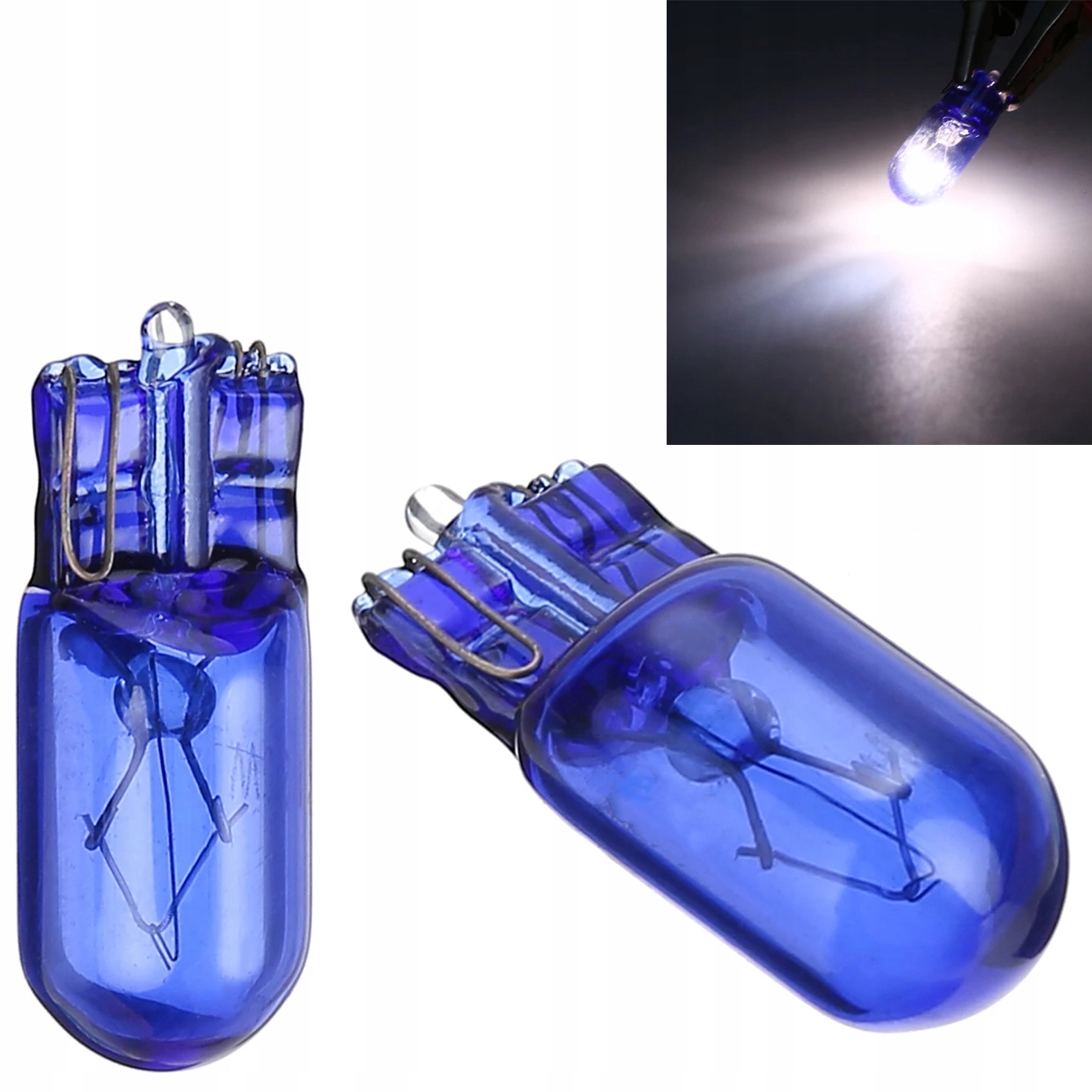 Białe Żarówki Postojowe Wsuwane W5W T10 5W 12V 4200K Xenon Look White