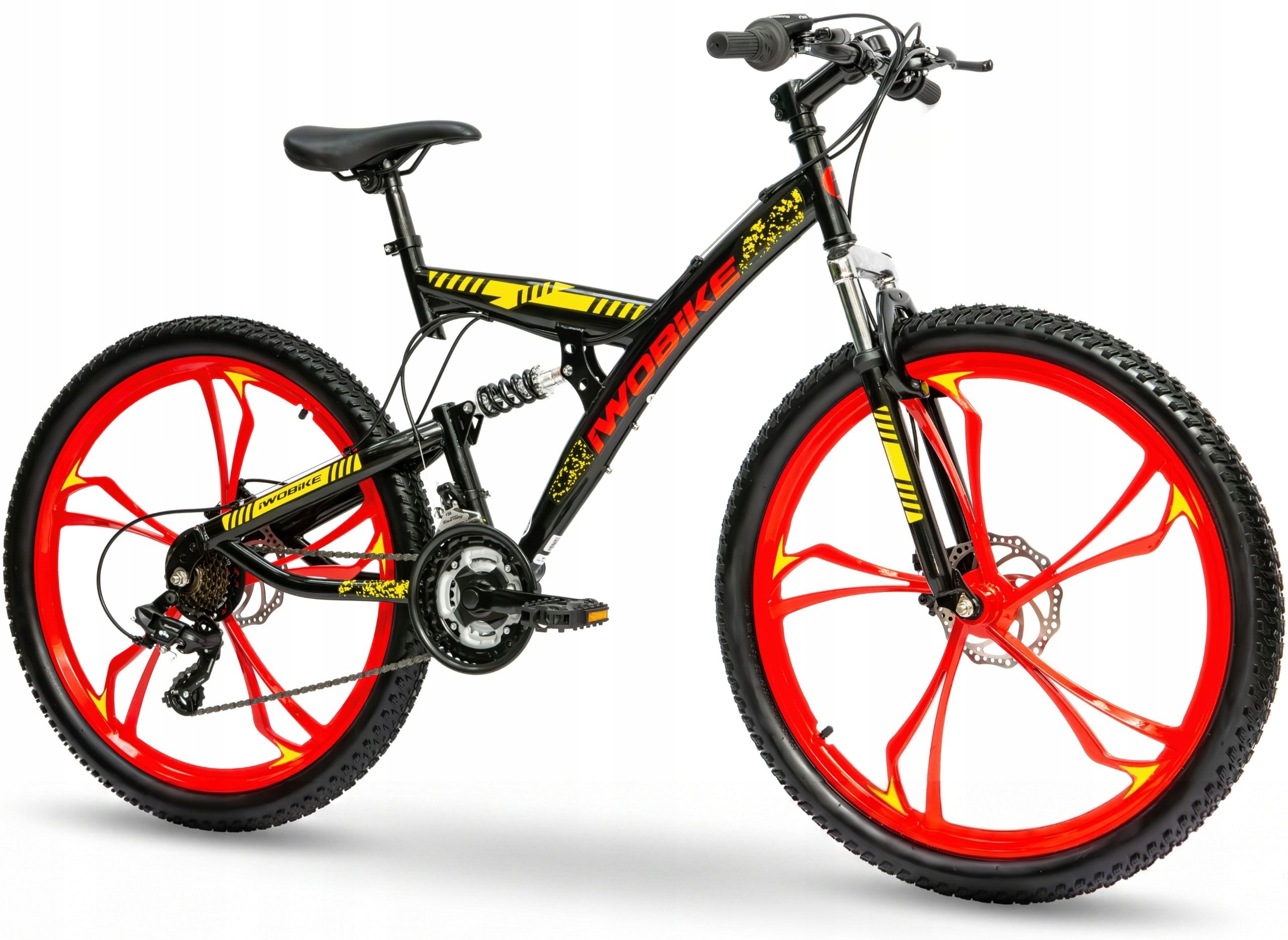 Pánské pánské horské kolo 26" Iwobike Ráfky Shimano Mtb Kotouče Full Amory