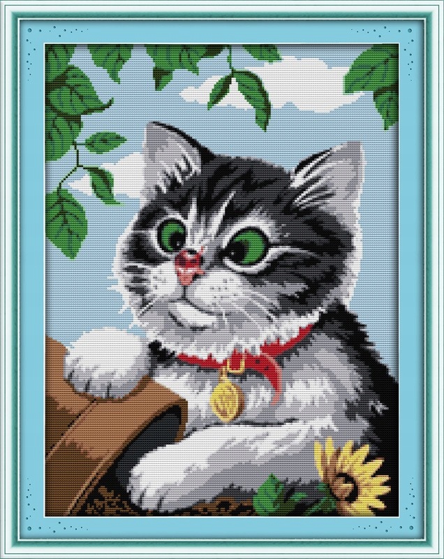 Křížková výšivka počítaná sada (kanva, mulina)