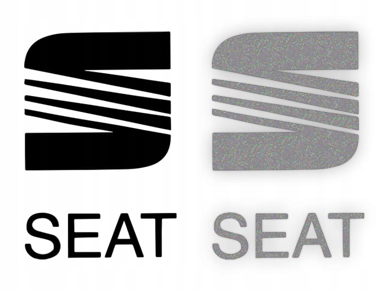 SEAT Logo - Naklejka na samochód na auto ODBLASKOWA