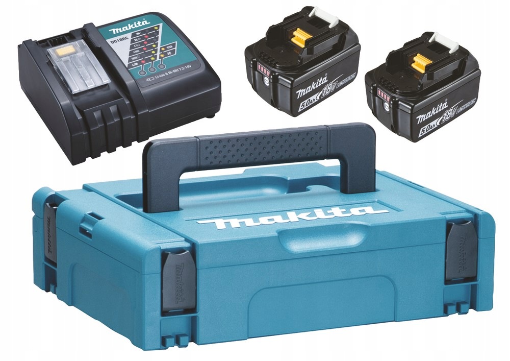 Zestaw zasilający Makita 18V Lxt BL1850B x2 DC18RC Makpac 197624-2