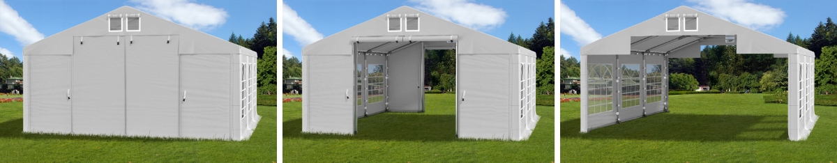 NAMIOT HANDLOWY 5x10 Gastronomiczny FIREPROOF Szerokość 5 m