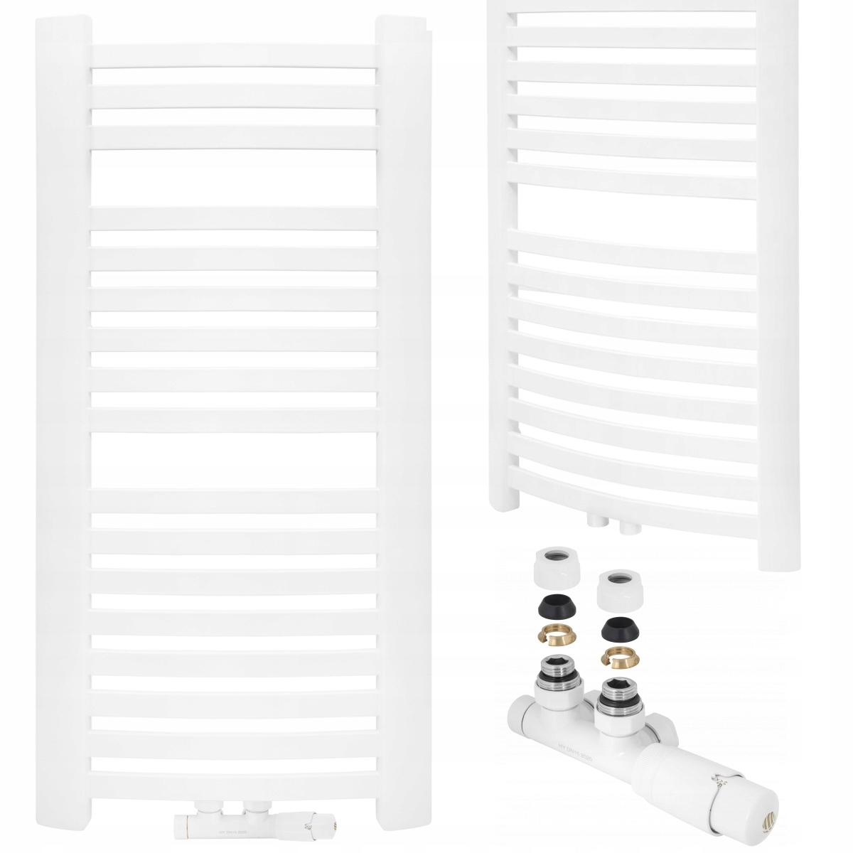 

Grzejnik Łazienkowy Drabinka 580/1150 557W Zestaw