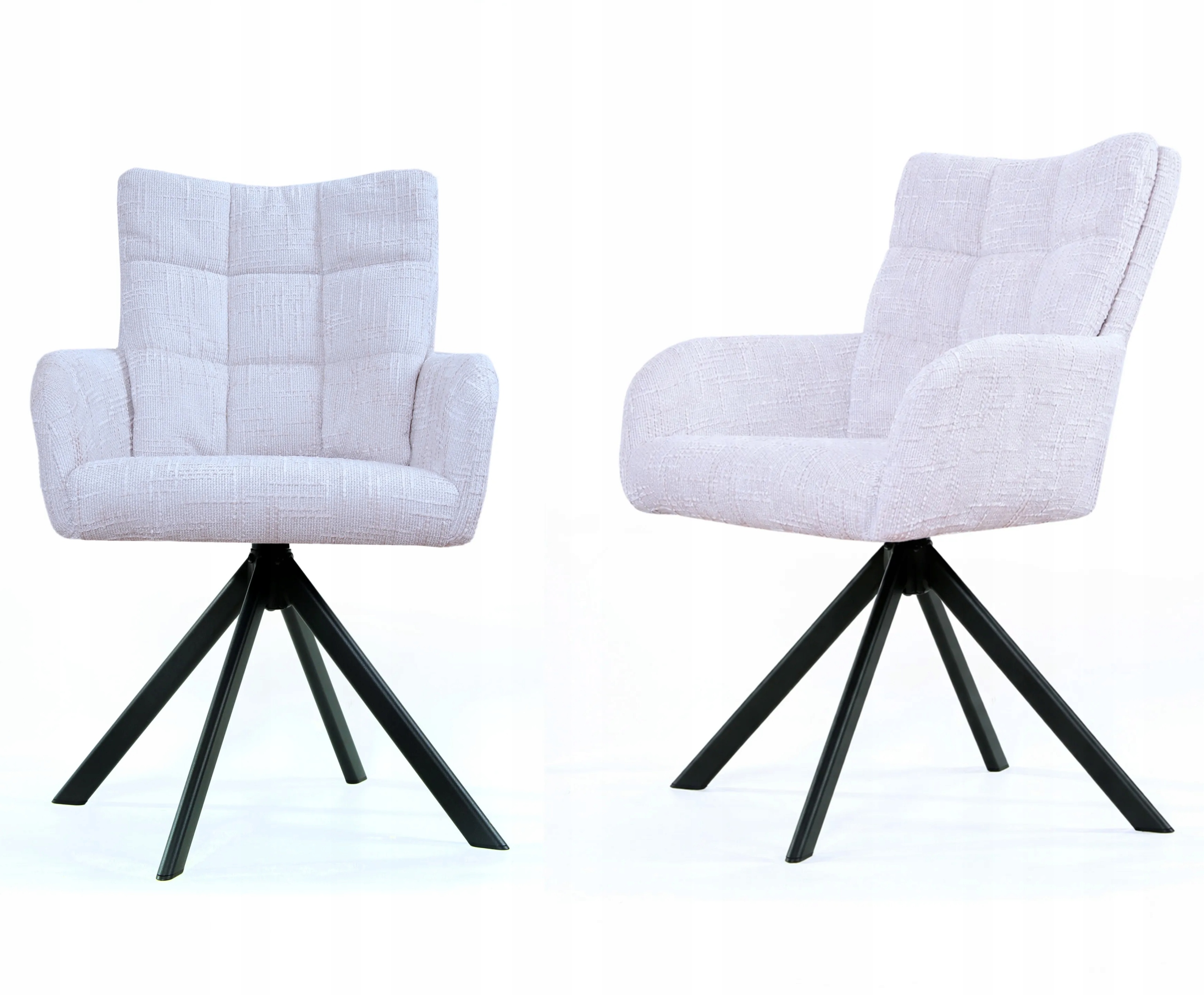 Sada 2 kusů čalouněných židlí do obývacího pokoje a kanceláře Béžová