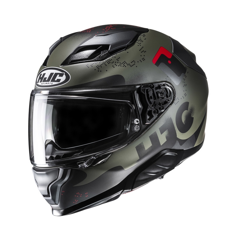 Motocyklová Prilba Hjc F71 Faco Green Black (s)