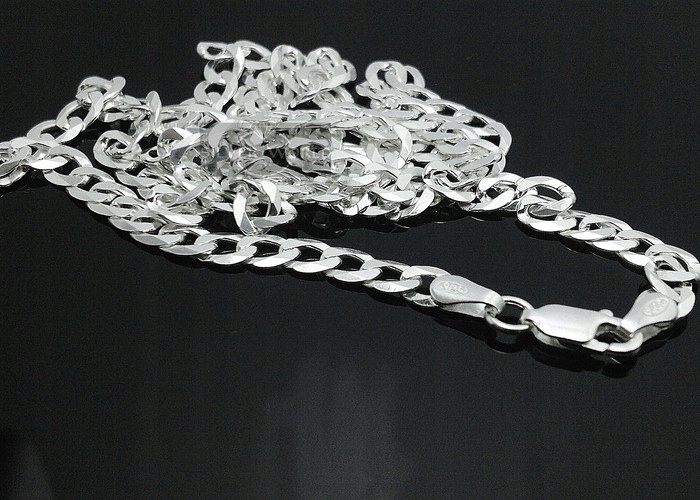 BRANSOLETKA MĘSKA SREBRNA 925 PEŁNA PANCERKA + GRAWER GRATIS SREBRO 925 Cechy nie zawiera niklu