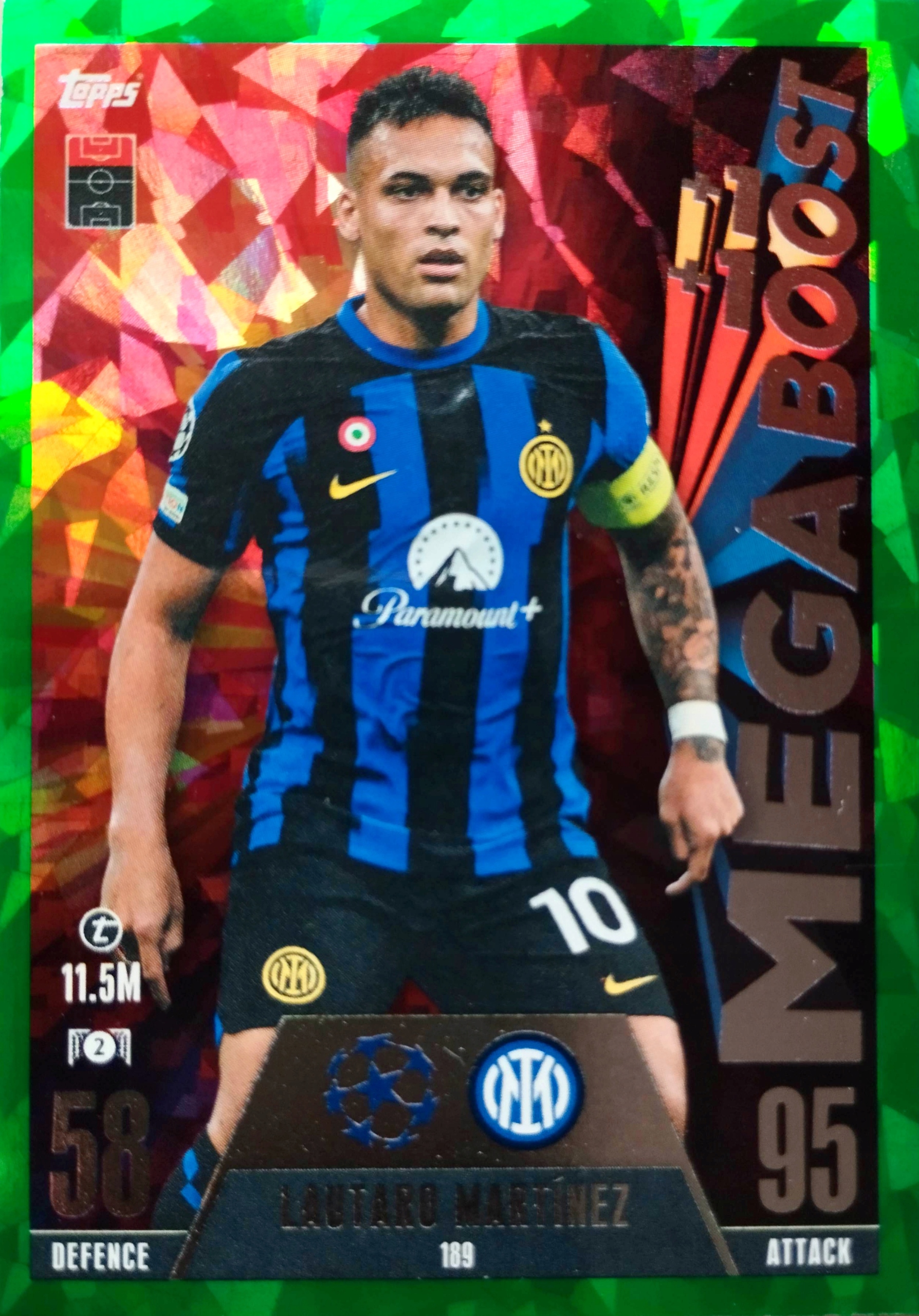 Topps Match Attax Extra 2023/2024 Parallel Emerald Boost 189 Martinez