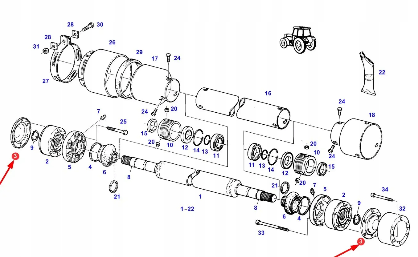F158305080010 Pokrywa wała przegubowego Numer katalogowy części FCF158305080010