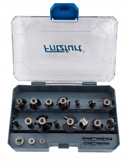 Frezy do drewna 15 szt. 8 mm Zestaw frezów stolarskich etui Fritzfurt