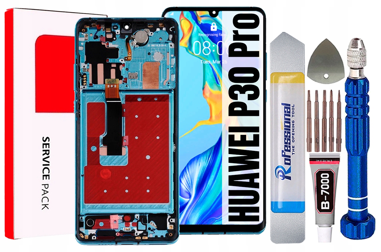 Displej Pro Huawei P30 Pro Originál LCD Rámeček Aurora